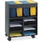 Safco File Cart, w/Storage Bins, 21-1/2"x14-1/2"x26-1/4", Black SAF5390BL - alternate 1